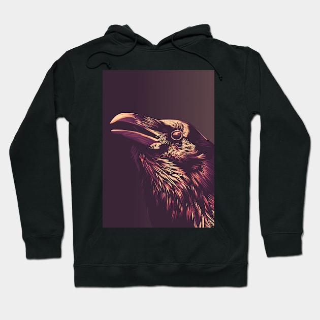 raven popart Hoodie by cryptoartdesign